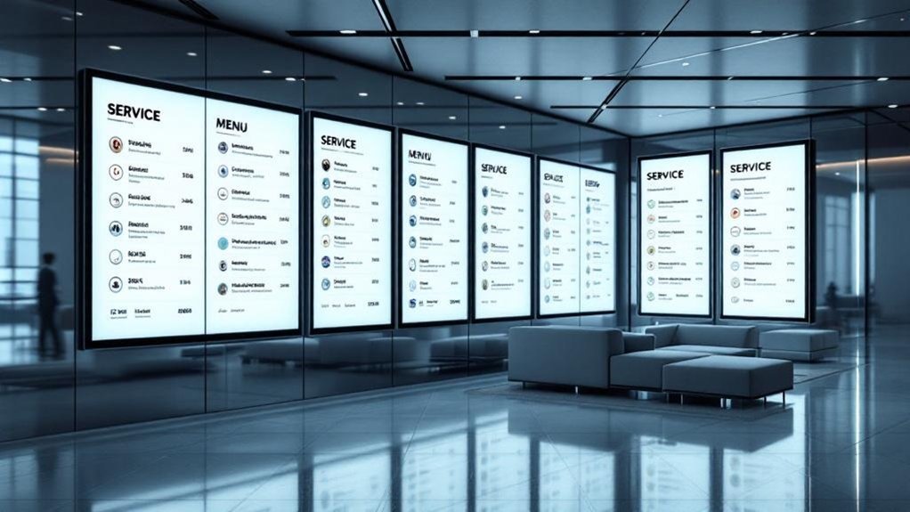 consistent digital service menus