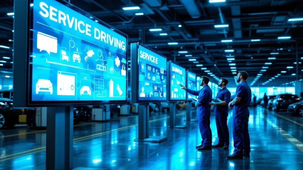 digital signs enhance service drive