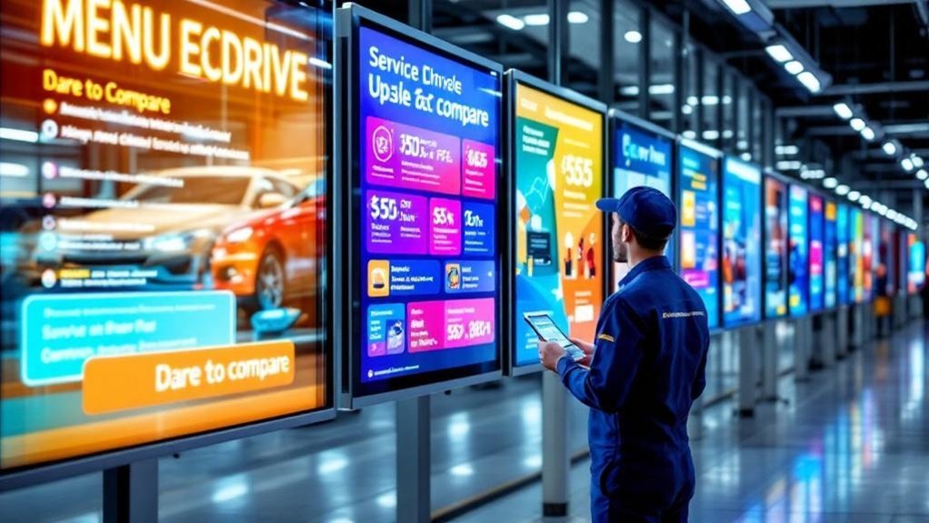 dynamic service menu displays