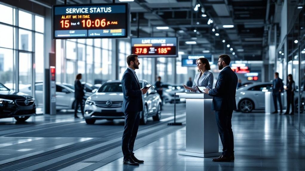 real time service updates displayed