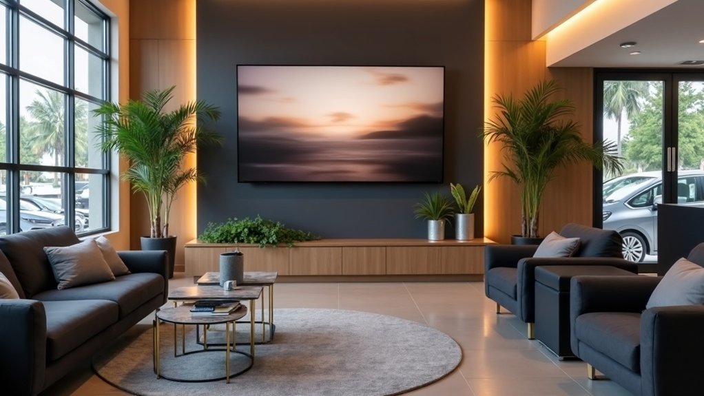 relaxed professional dealership environment