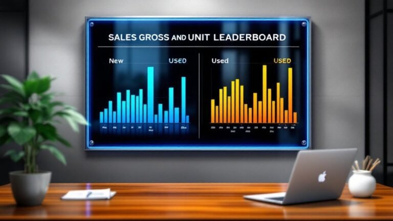 Sales Gross and Unit Leaderboard for New and Used Departments