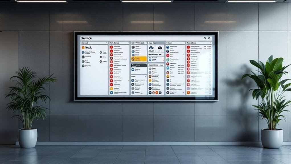 streamlined service menu labels