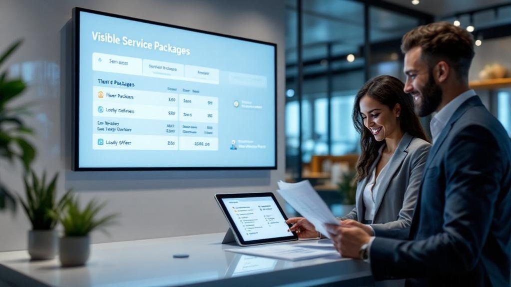 transparent service packages offered